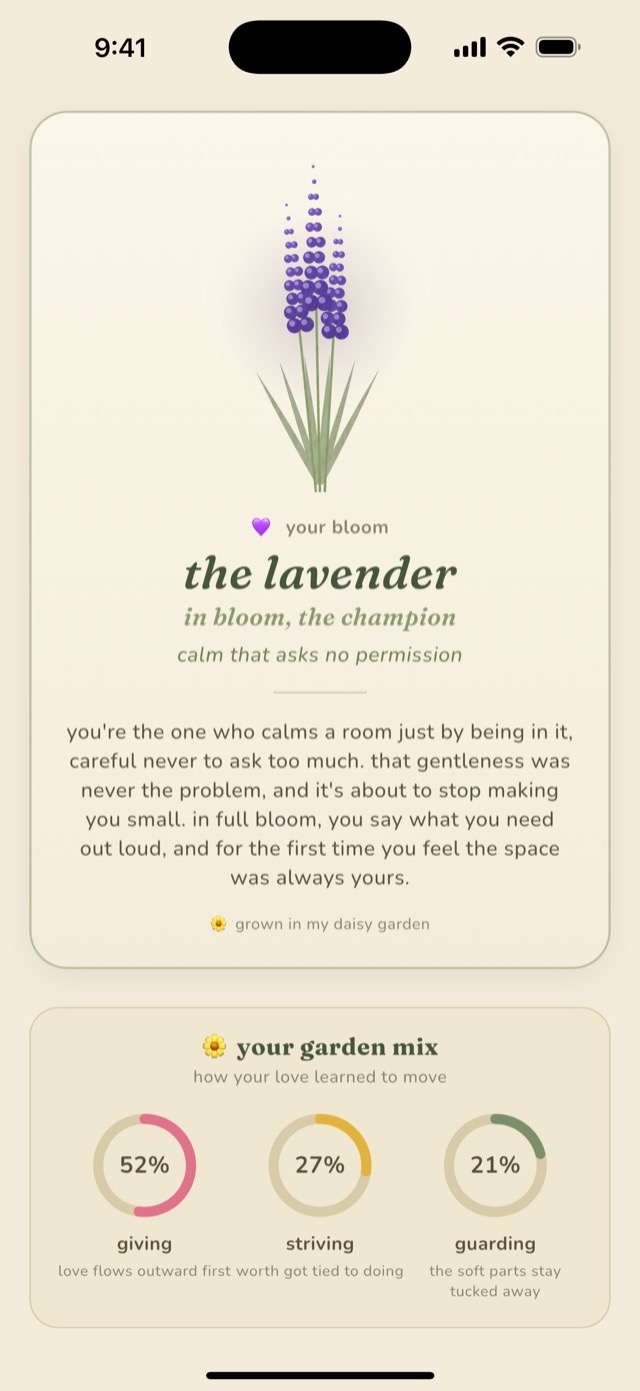 a bloom quiz result