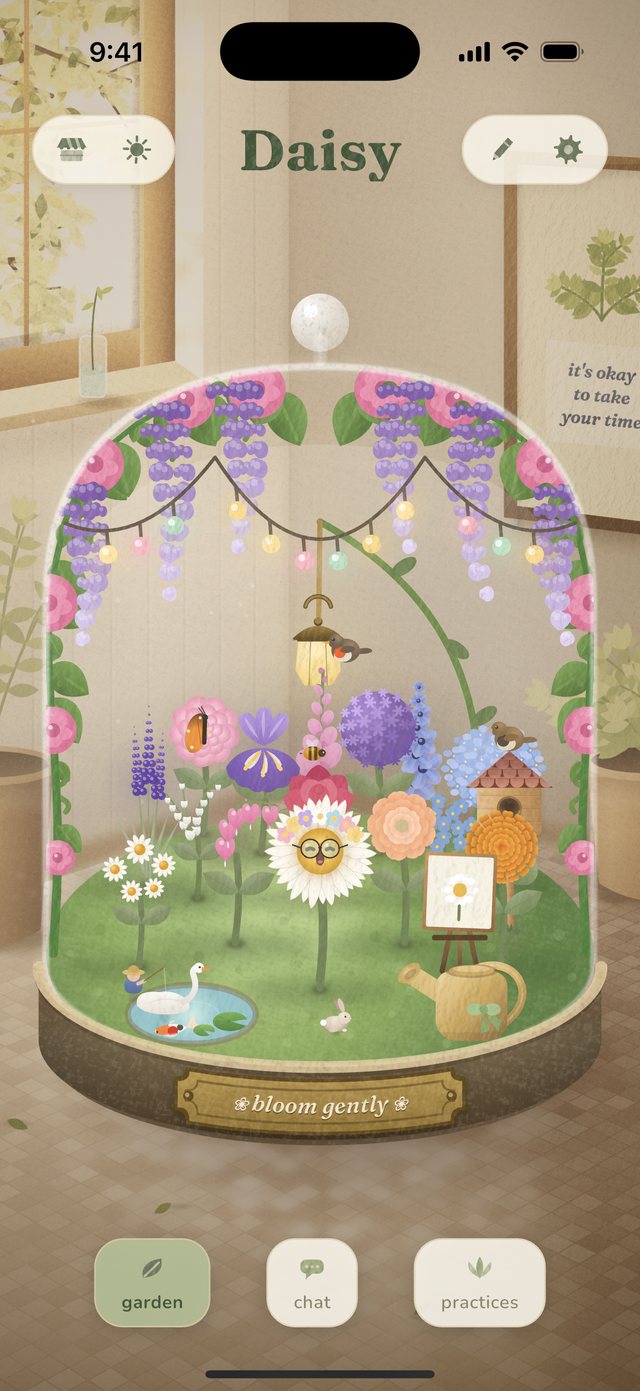 the daisy app: a glass garden in full bloom