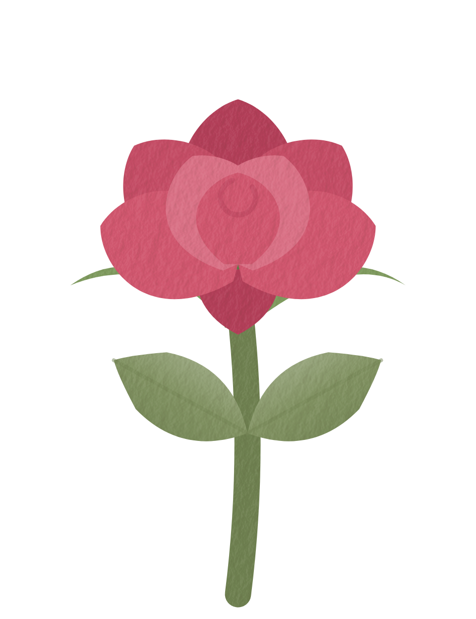 the rose, painted